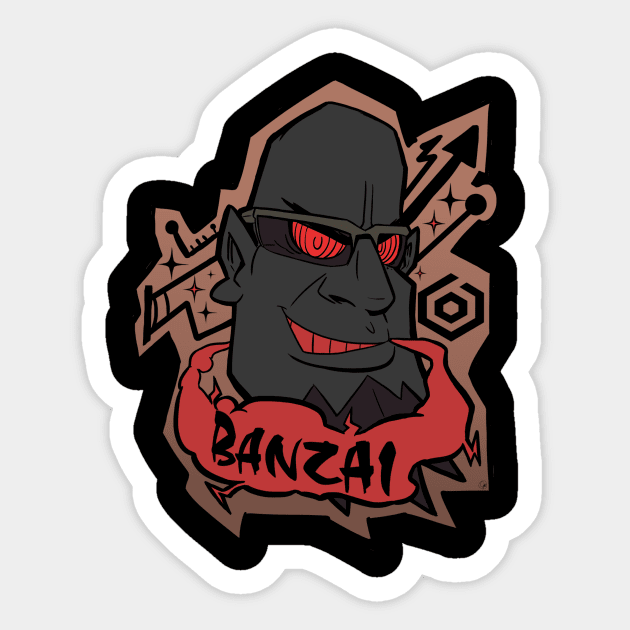 BANZAI! Goji Black Sticker by Taibatk5